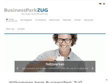 Tablet Screenshot of businessparkzug.ch